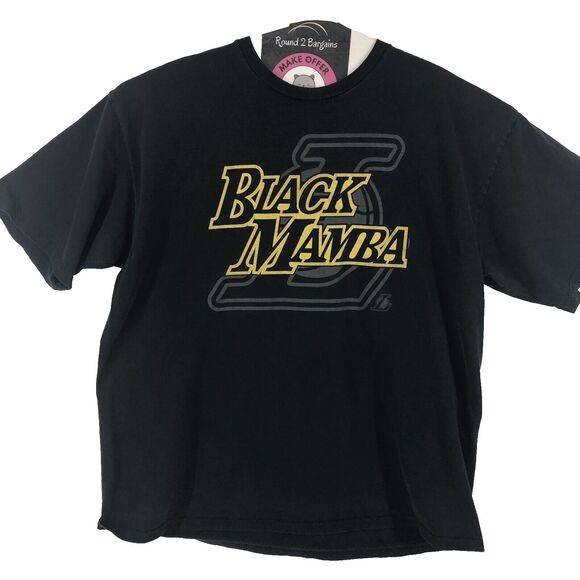 VTG Kobe Bryant “Black Mamba” Double-Sided Majestic T- Shirt Size 2XL LA Lakers